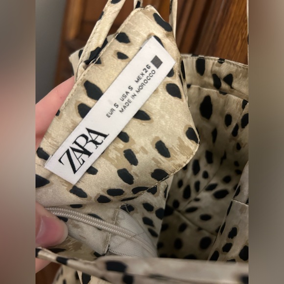 Zara animal print satin mini dress - Picture 4 of 4